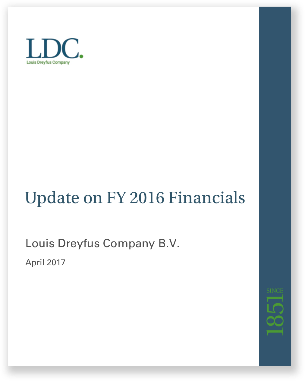 Update on FY2016 Financials