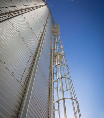 industrial steel grain silo